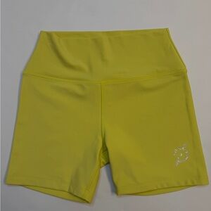 Peloton High-Waist Yellow Bike Shorts size S